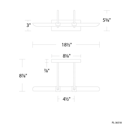 Modern Form PL-36518 Ansel 1-lt 19" LED Picture Light