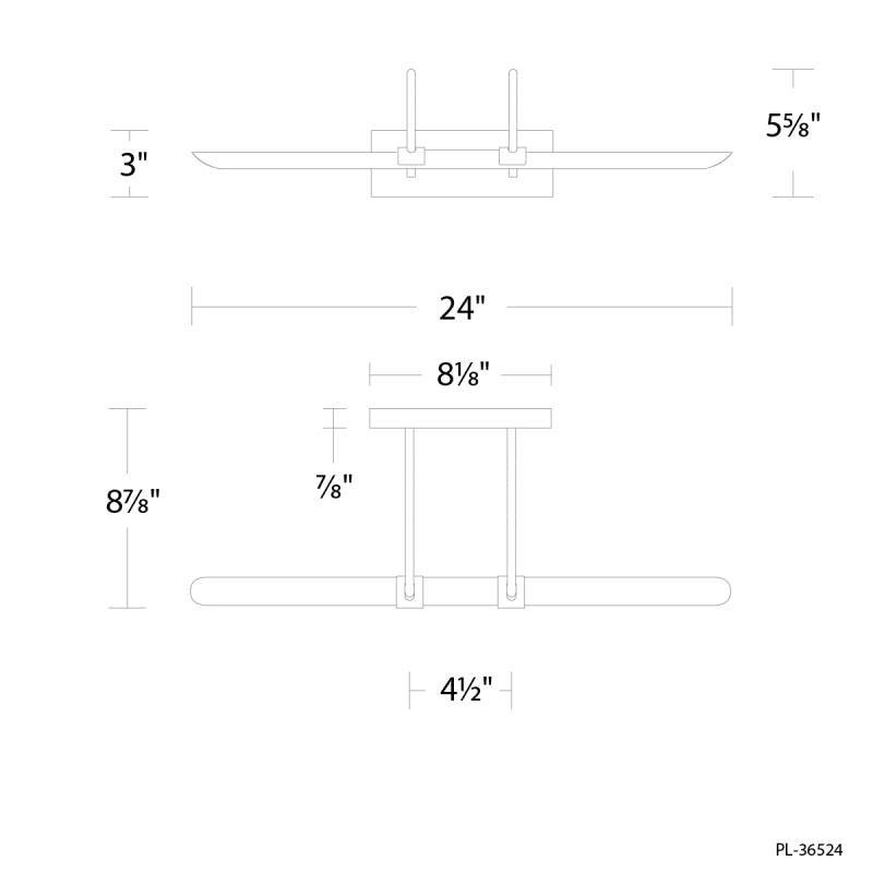 Modern Form PL-36524 Ansel 1-lt 24" LED Picture Light