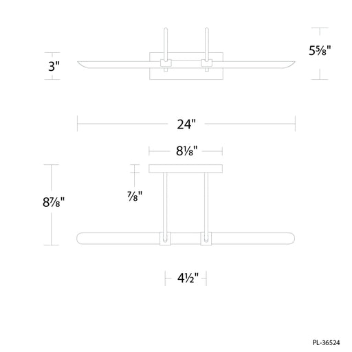 Modern Form PL-36524 Ansel 1-lt 24" LED Picture Light