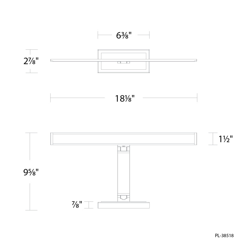 Modern Forms PL-38518 Diver 1-lt 18" LED Picture Light
