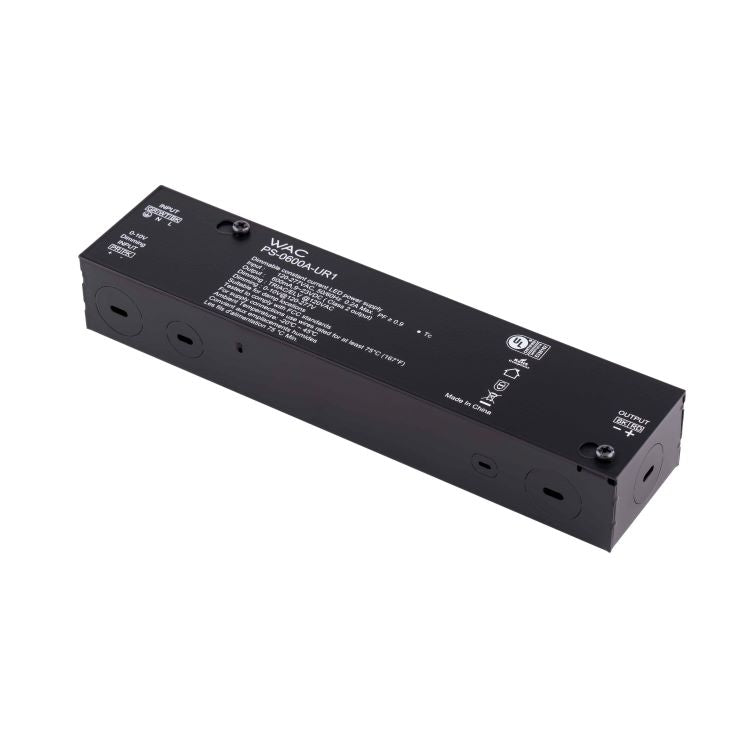 WAC PS-0350A-UR1 Remote Power Supply, 1 Channel, ~ 350mA, 9-23VDC, 8.05W, Input 120-277V, ELV/Triac/0-10V Dimming