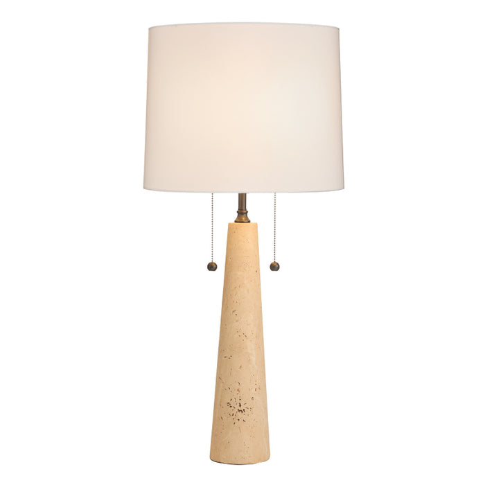 Arteriors Sidney 2-lt 34" Tall Table Lamp - Travertine
