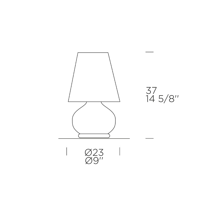 Leucos Paralume 2-lt 15" Tall Table Lamp