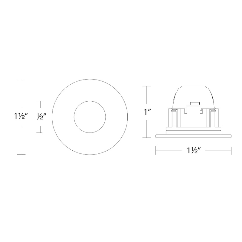 WAC R1ARPT Aether Atomic 1" Round LED Pinhole Trim