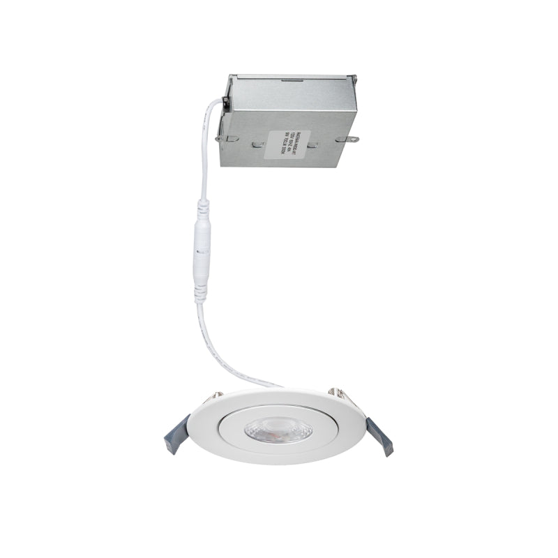 WAC R4ERAR Lotos 4" LED Adjustable Gimbal Trim Canless Downlight, CCT Selectable - White
