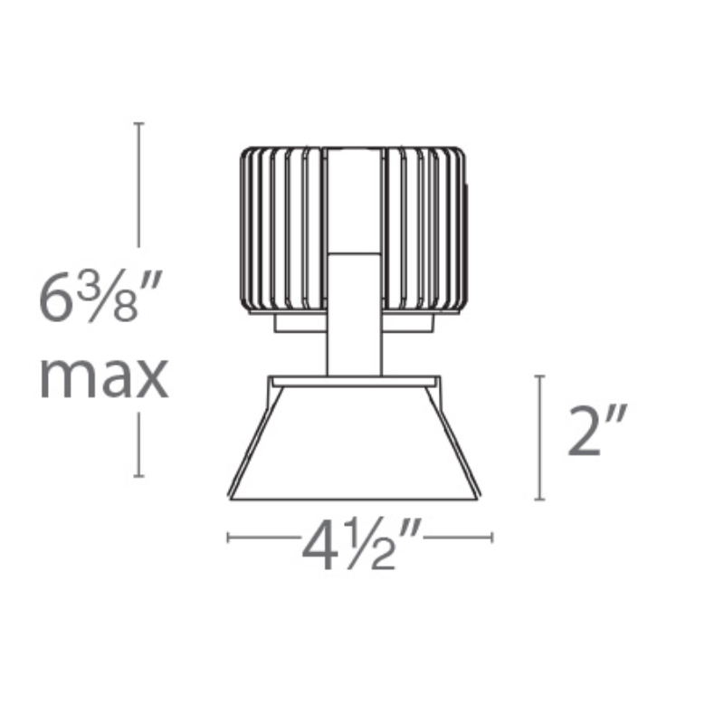 WAC R4RD2L Volta 4.5" Round LED Downlight Trimless