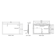 Paris Mirror Rectangle 40" x 24" LED Backlit Mirror, 3CCT Selectable