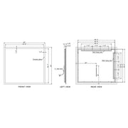 Paris Mirror Rectangle 40" x 36" LED Backlit Mirror, 3CCT Selectable