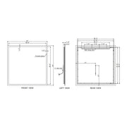 Paris Mirror Rectangle 42" x 42" LED Backlit Mirror, 3CCT Selectable