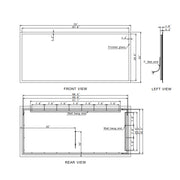 Paris Mirror Rectangle 70" x 32" LED Backlit Mirror, 3CCT Selectable