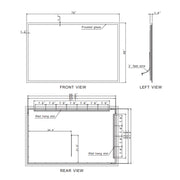 Paris Mirror Rectangle 70" x 45" LED Backlit Mirror, 3CCT Selectable