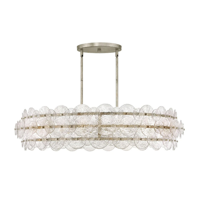 Fredrick Ramond FR30124 Rene 8-lt 45" LED Drum Chandelier - Glacial