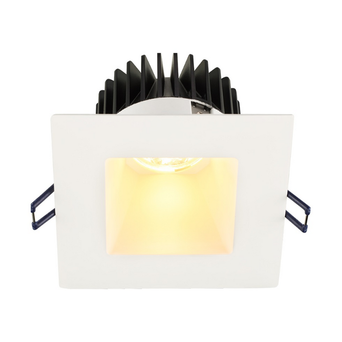 Lotus LD4S-HO 4" 18W LED Square Deep Regressed Plenum Rated Downlight, Dim to Warm 3000-1800K - White/White