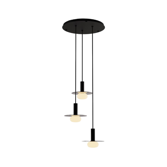 Koncept CMP-C3-S-06 Combi LED Pendant, Glass Plate with Frosted Glass Ball