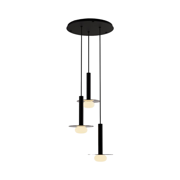 Koncept CMP-C3-S-12 Combi LED Pendant, Glass Plate with Frosted Glass Ball