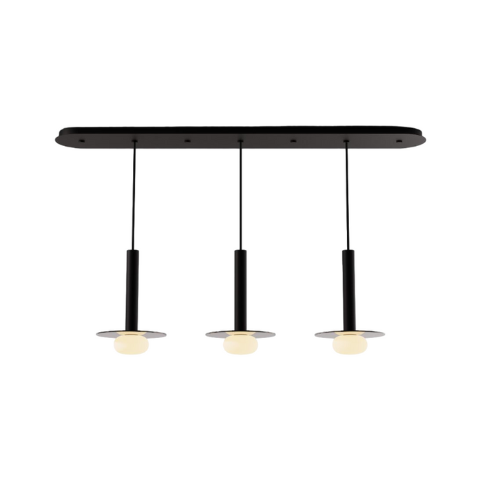 Koncept CMP-L3-S-12 Combi LED Pendant, Glass Plate with Frosted Glass Ball