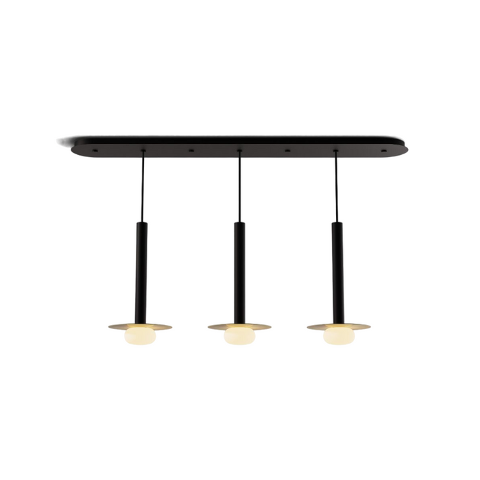 Koncept CMP-L3-S-16 Combi LED Pendant, Metal Plate with Frosted Glass Ball