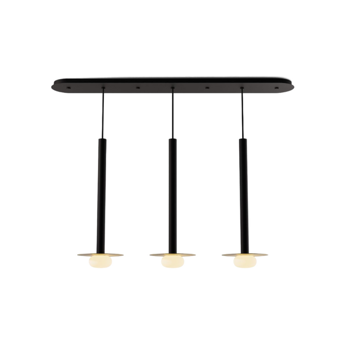 Koncept CMP-L3-S-24 Combi LED Pendant, Metal Plate with Frosted Glass Ball