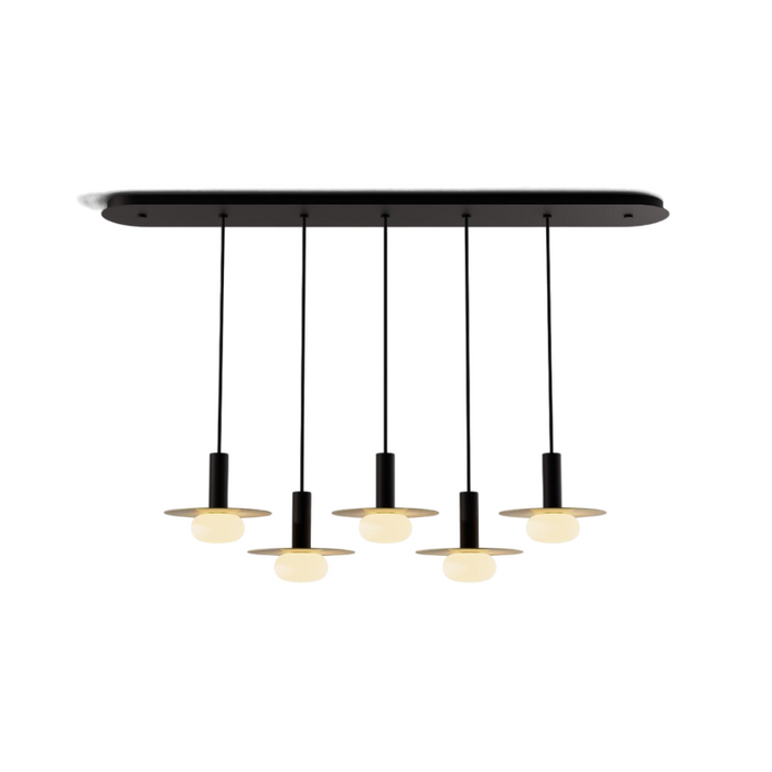 Koncept CMP-L5-S-06 Combi LED Pendant, Metal Plate with Frosted Glass Ball