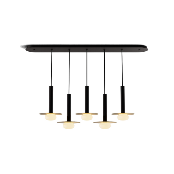 Koncept CMP-L5-S-12 Combi LED Pendant, Metal Plate with Frosted Glass Ball