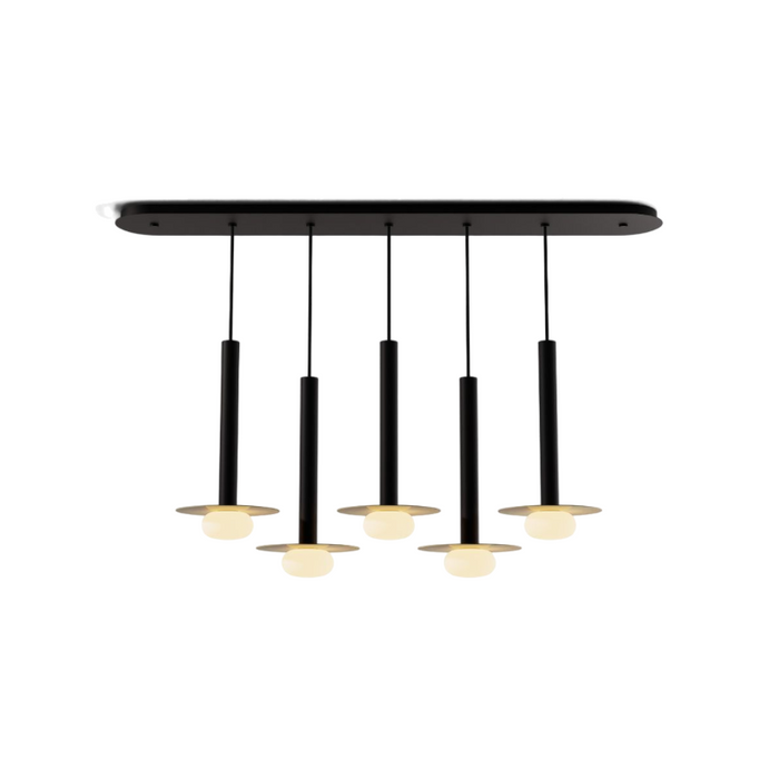 Koncept CMP-L5-S-16 Combi LED Pendant, Metal Plate with Frosted Glass Ball