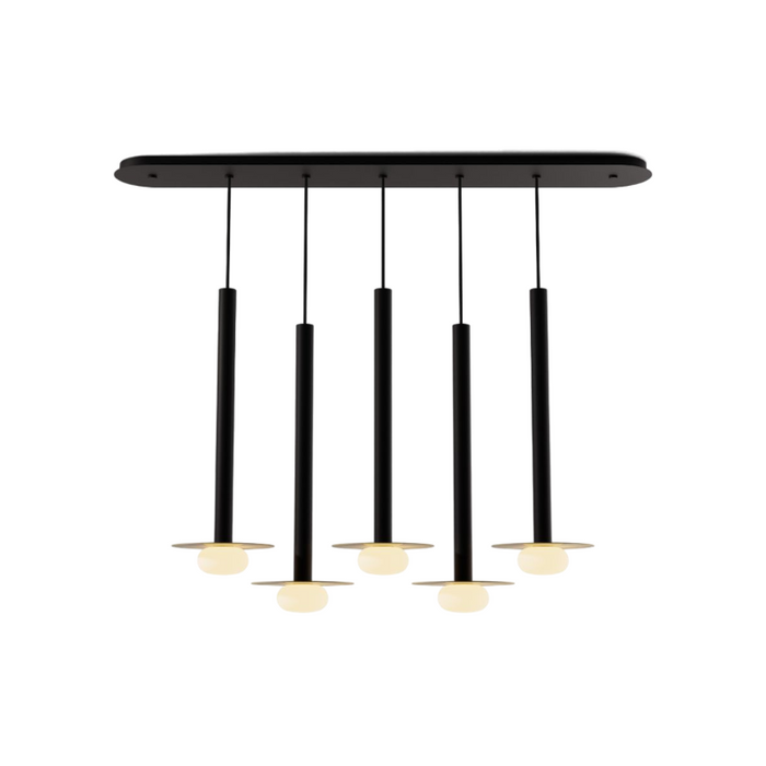 Koncept CMP-L5-S-24 Combi LED Pendant, Metal Plate with Frosted Glass Ball