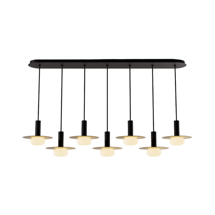 Koncept CMP-L7-S-06 Combi LED Pendant, Metal Plate with Frosted Glass Ball
