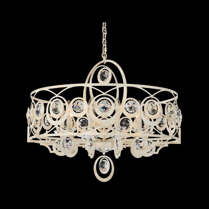 Schonbek S10510 Gwendolynn 10-lt 34" Chandelier - White Gold