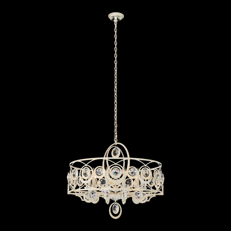 Schonbek S10510 Gwendolynn 10-lt 34" Chandelier - White Gold