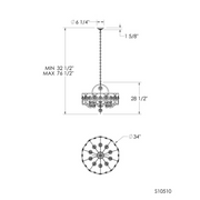 Schonbek S10510 Gwendolynn 10-lt 34" Chandelier