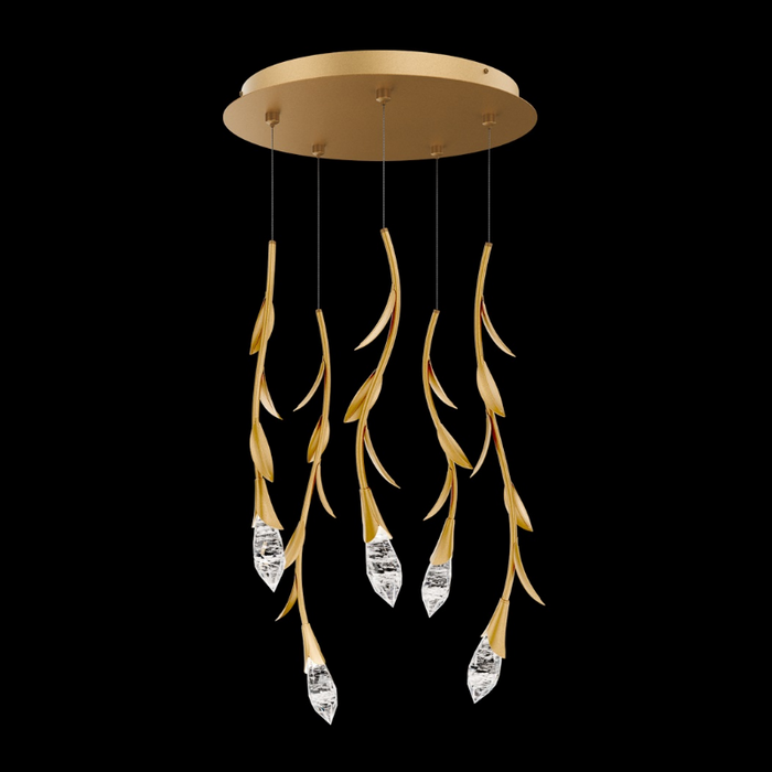 Schonbek S2405 Secret Garden 5-lt 17" LED Pendant - French Gold
