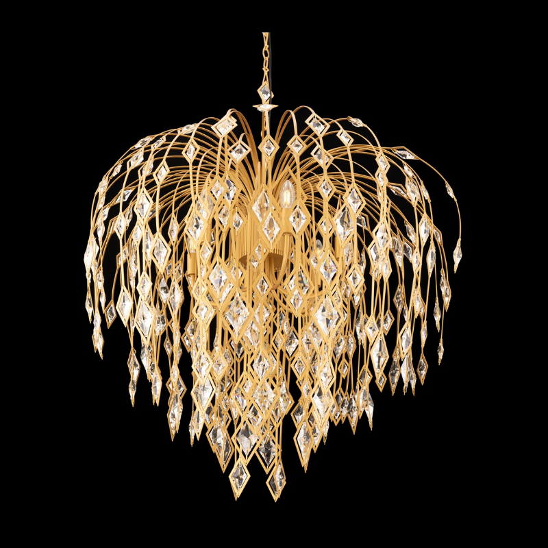 Schonbek S27536 Laureline 4-lt 35" Chandelier - Aged Brass