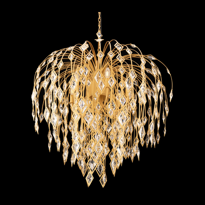 Schonbek S27536 Laureline 4-lt 35" Chandelier - Aged Brass