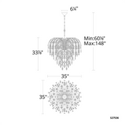 Schonbek S27536 Laureline 4-lt 35" Chandelier