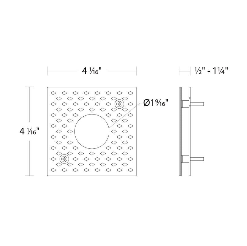WAC S2C-CP-TL Ventrix Trimless Junction Box Cover
