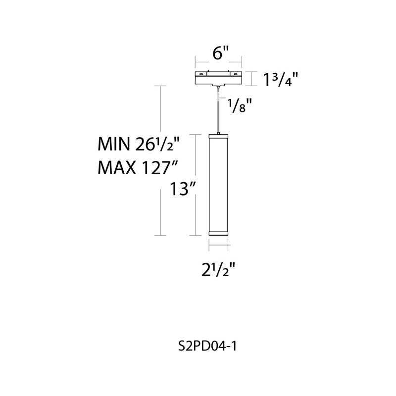 WAC S2PD04-1 6" Ventrix 9W Flare Pendant