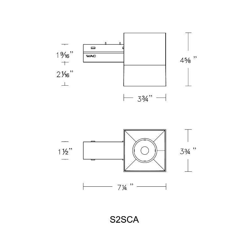 WAC S2SCA-1 7" Ventrix 15W Stealth Cube, 20Β° Beam