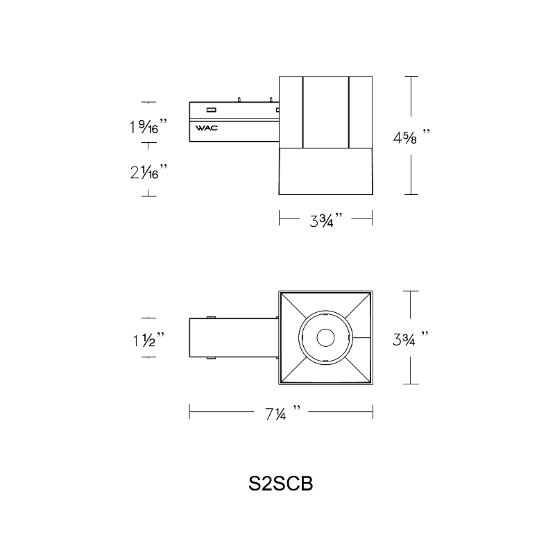 WAC S2SCB-1 7" Ventrix 15W Stealth Cube, 38Β° Beam