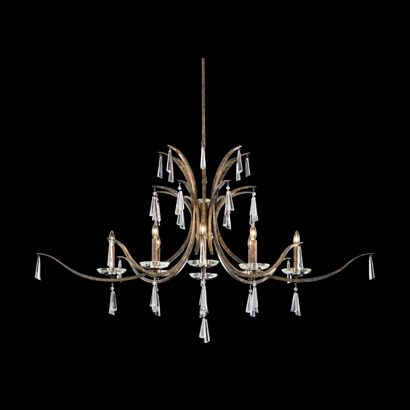 Schonbek S30508 Tinsley 8-lt 53" Chandelier - Heirloom Bronze