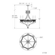 Schonbek S77508 Adley 8-lt 30" Chandelier