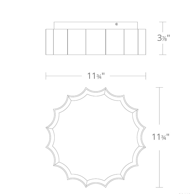Schonbek S8412 Tarte 12" LED Flush Mount