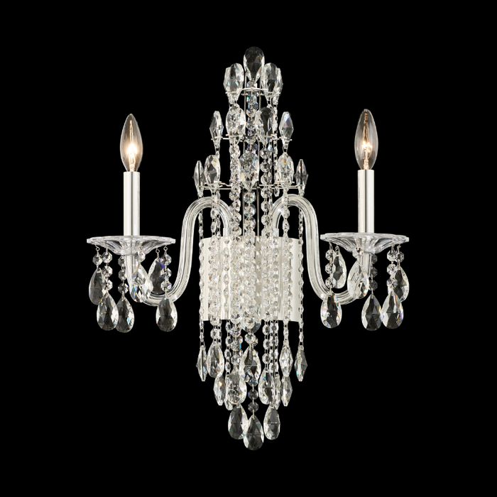 Schonbek S93502 Rainier 2-lt 22" Tall Wall Sconce - Polished Silver