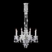 Schonbek S93508 Rainier 8-lt 26" Chandelier - Polished Silver