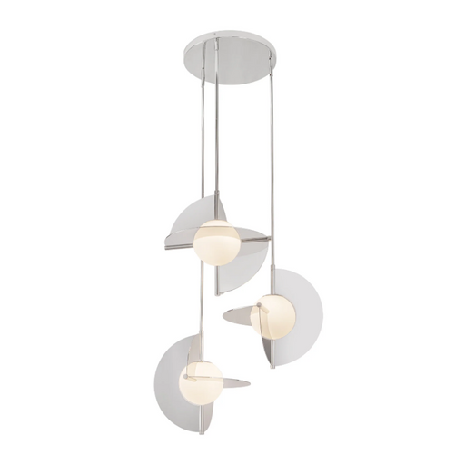 Kuzco CH65127 Scorpio 3-lt 27" LED Chandelier - Polished Nickel