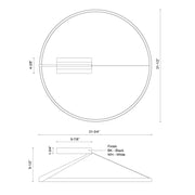 Kuzco SF27731-3WCCT-UNV Roda 1-lt 31" LED Flush Mount, CCT Selectable