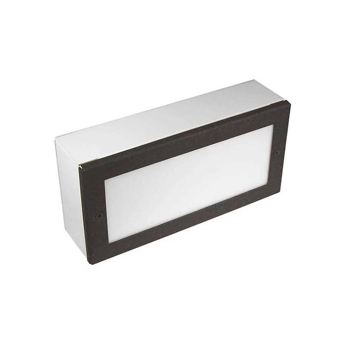 Focus Industries SL44LED 8" 2W Rectangle LED Paver Light, 3000K, 12V - Aluminum with Bronze Tex