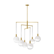 Visual Comfort SLC1036 Torian 6-lt 40" LED Extra Large Chandelier - Burnished Brass