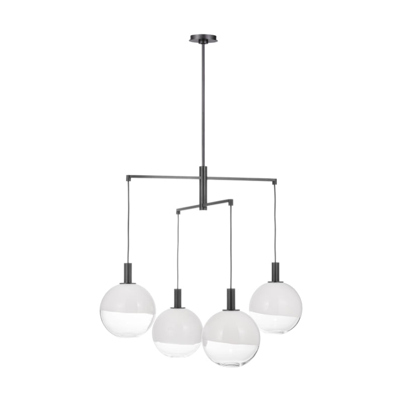 Visual Comfort SLC1044 Torian 4-lt 33" LED Large Chandelier - Aged Iron