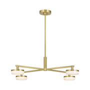 Visual Comfort SLC1074 Khan 4-lt 45" LED Extra Large Chandelier - Burnished Brass