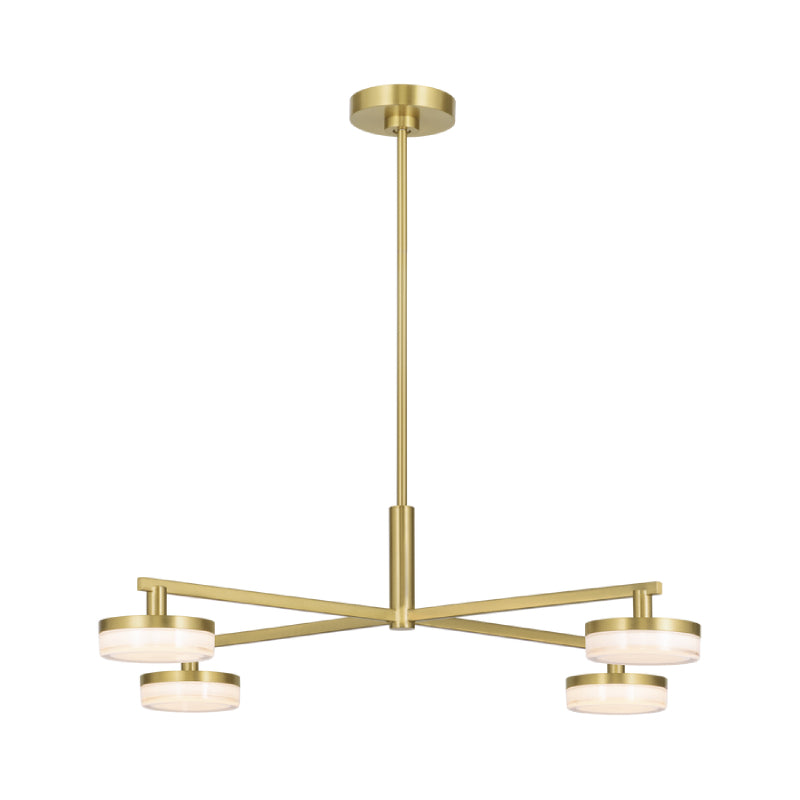 Visual Comfort SLC1074 Khan 4-lt 45" LED Extra Large Chandelier - Burnished Brass